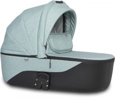 Дитяча коляска 2 в 1 Riko Side 03 Mint (чорна шкіра - мятна тканина)